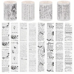Inspirational Art Notebook Tape Stickers for Journaling, Scrapbooking, and DIY Crafts - Set of 4 Rolls (4rolls)