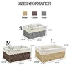 S M L Woven Storage Basket Handmade Rattan Storage Box with Removable Floral Liner Home Decoration Sundries Organizer 6