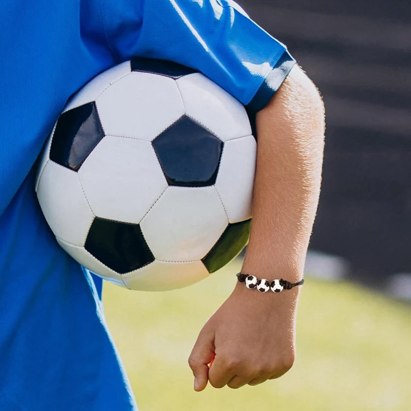 10/20 Stück Sport-Party-Charm Fußball-Armband Kapitän Fußball-Armbänder Inspirierende Armbänder Sport-Geschenk – Detail 2