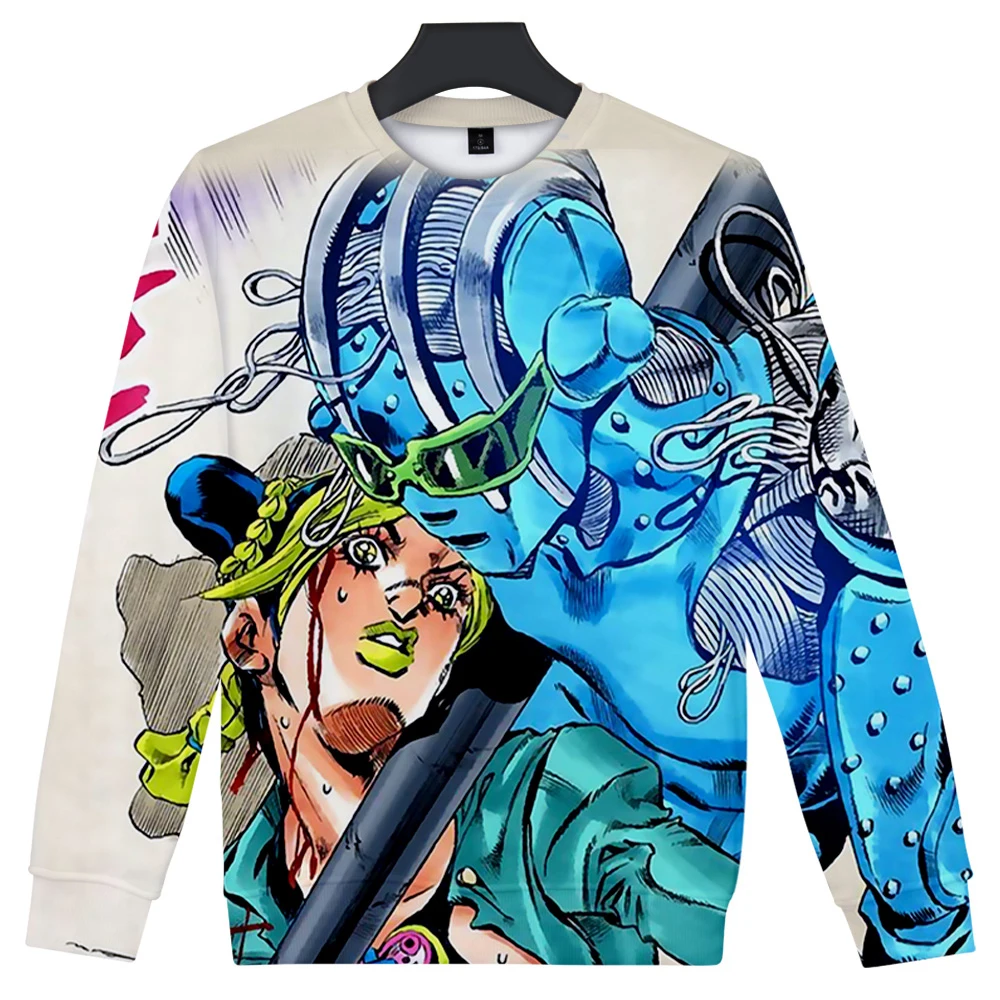 

2022 Anime JoJo's Bizarre Adventure Stone Ocean Sweatshirt 3D O-Neck Men Women's Hoodie Long Sleeve Harajuk Men-Clothes