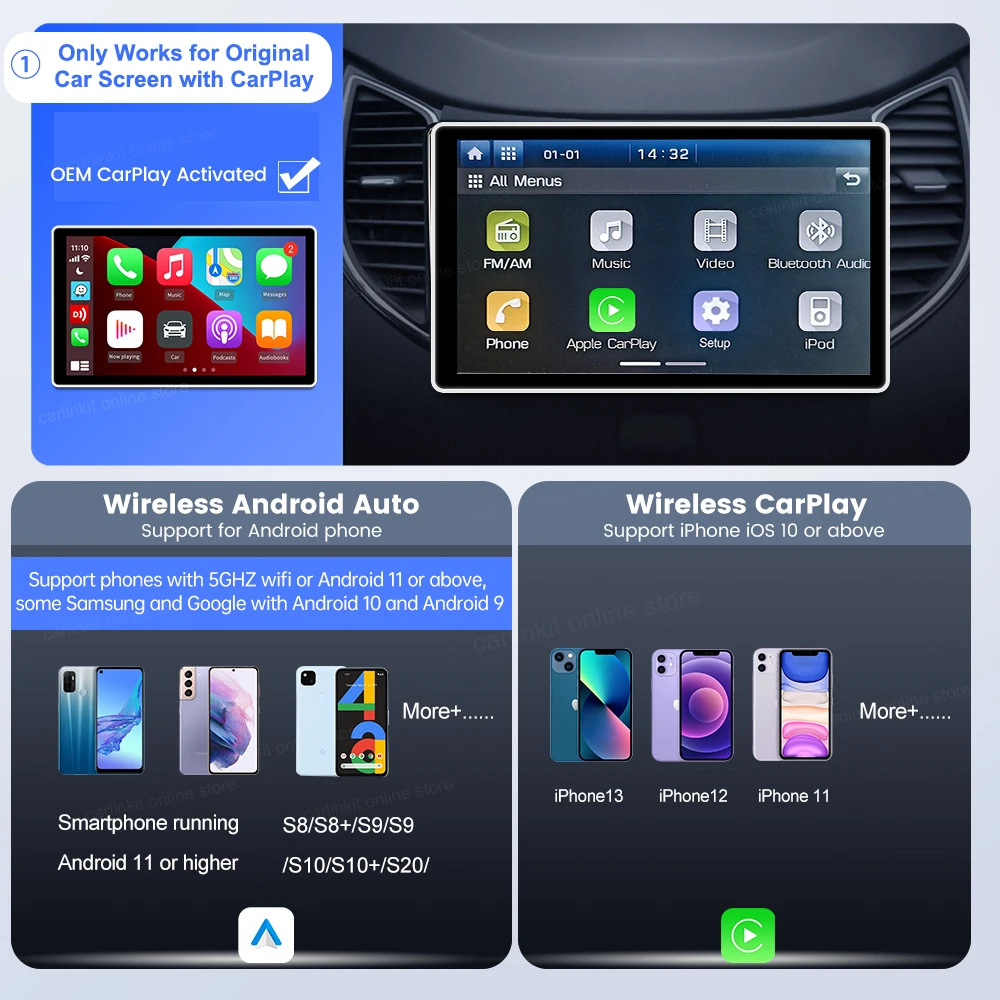 Carlinkit  Carplay ȵ̵ ڵ  BMW ƿ ޸  ٰ  Ÿ   ڵ ׼