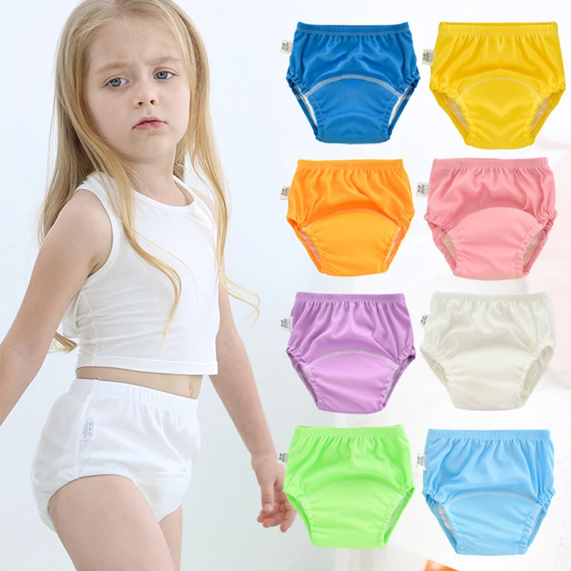 Reusable Baby Diaper Nappies Panties 6 Layers Waterproof Cotton Solid Kids Training Pants Infant Shorts Underwear Cloth Changing Baby Training Pants Cloth Diapers Waterproof Diapers