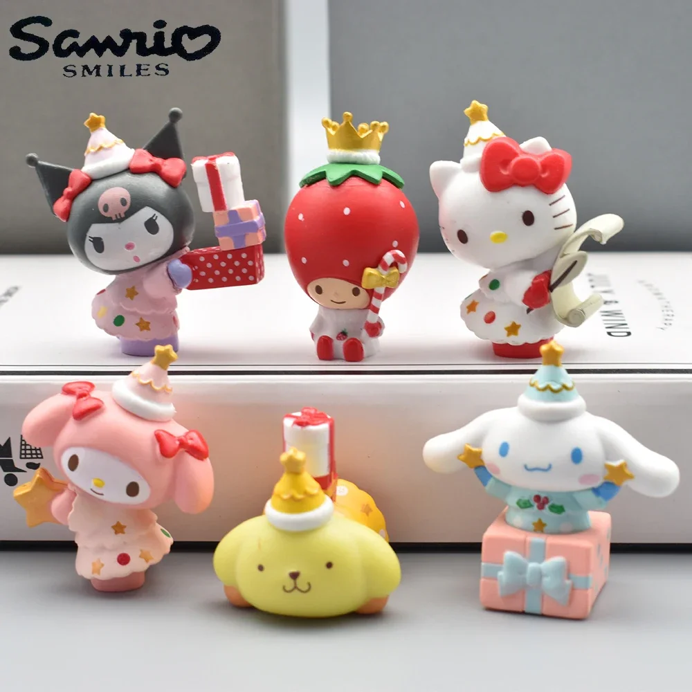 

Sanrio Anime Melody Hello Kitty 5Cm Figure Cinnamoroll Kuromi Doll Kawaii Diy Cake Decoration Christmas Gifts For Childrens