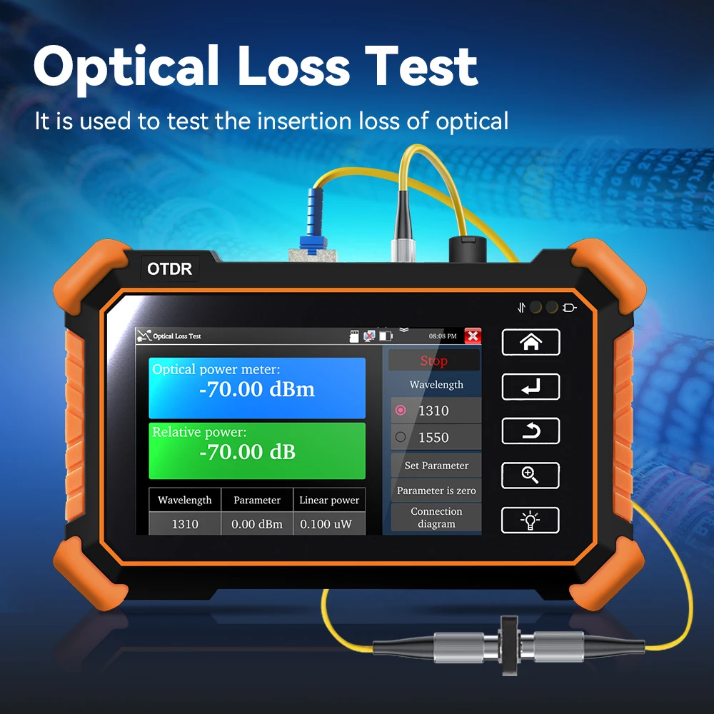 NOYAFA Active fibe Fiber Optic Reflectometer 150km OTDR Tester VFL OLS OPM Event Map 24/26dB Fiber Tester Cable