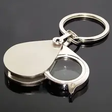  15X Portable Folding Key Chain Magnifiers Handheld 20mm Mirror Dia Mini High Definition Magnifying Glass Lens Holiday Gift 