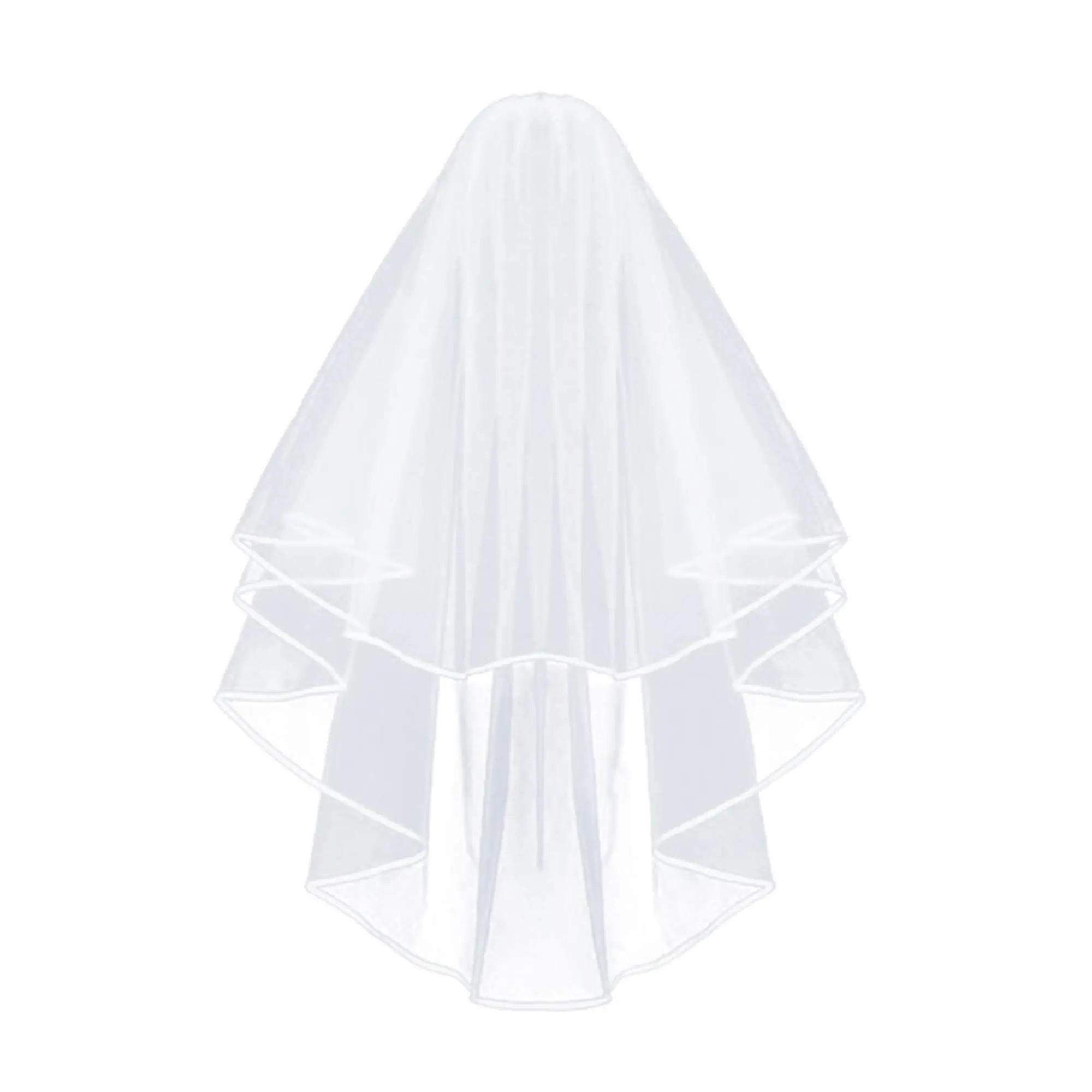 

Bridal Veil Women's Simple Short Wedding Veils White Tulle Veil with Comb for Bridal Shower Bachelorette Hen Party Dress