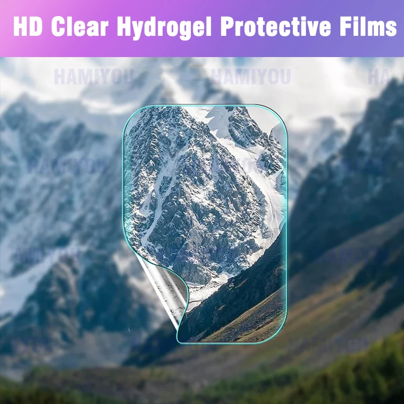HD Clear Hydrogel Anti-Bubble Full Coverage Smartwatch Screen Protectors
