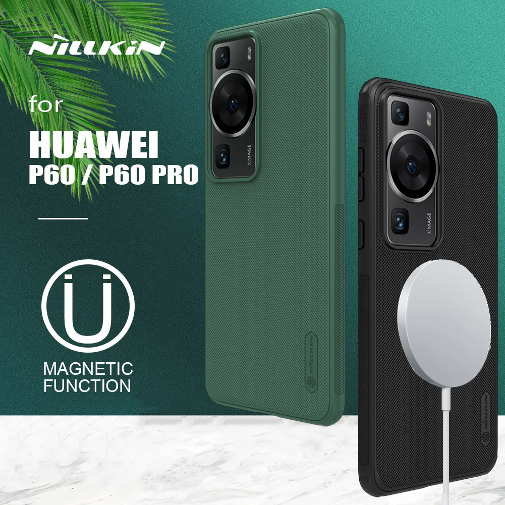 

Чехол Nillkin для Huawei P60 Pro, суперматовый чехол, жесткий Магнитный Ультратонкий чехол с мягкими краями для задней панели Huawei P60 / P60 Pro, чехол