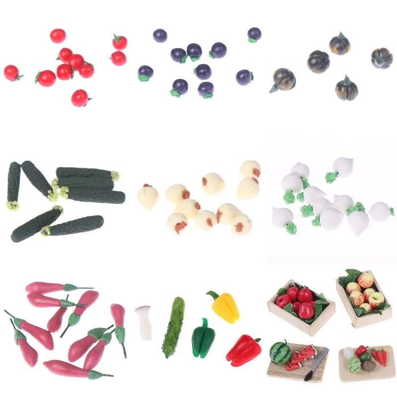 10pcs Doll House Vegetable Miniature Cucumber Miniature Resin Cucumber