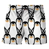 3D Printed Penguin Men's Short Pants Fashion Hawaii Beach Shorts Cool Casual Summer Quick Dry Animal Pattern Sports Swim Trunks 4