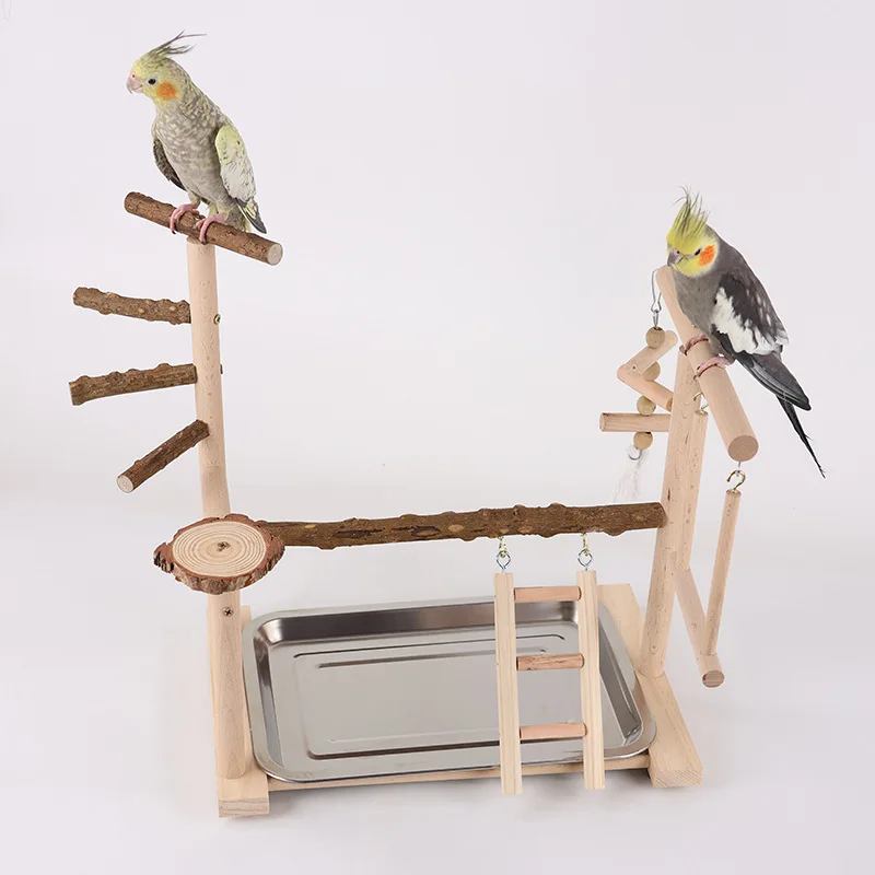 

Bird Swing Toy Pepper Wood Parrot Stand Game Field Interactive Training Frame Bird Shelf Standing Stick Bird Playground Ladder