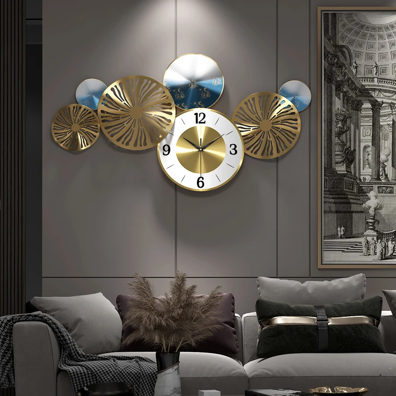 

Настенные часы в скандинавском стиле, металлические роскошные бесшумные минималистичные большие украшения для дома и салона