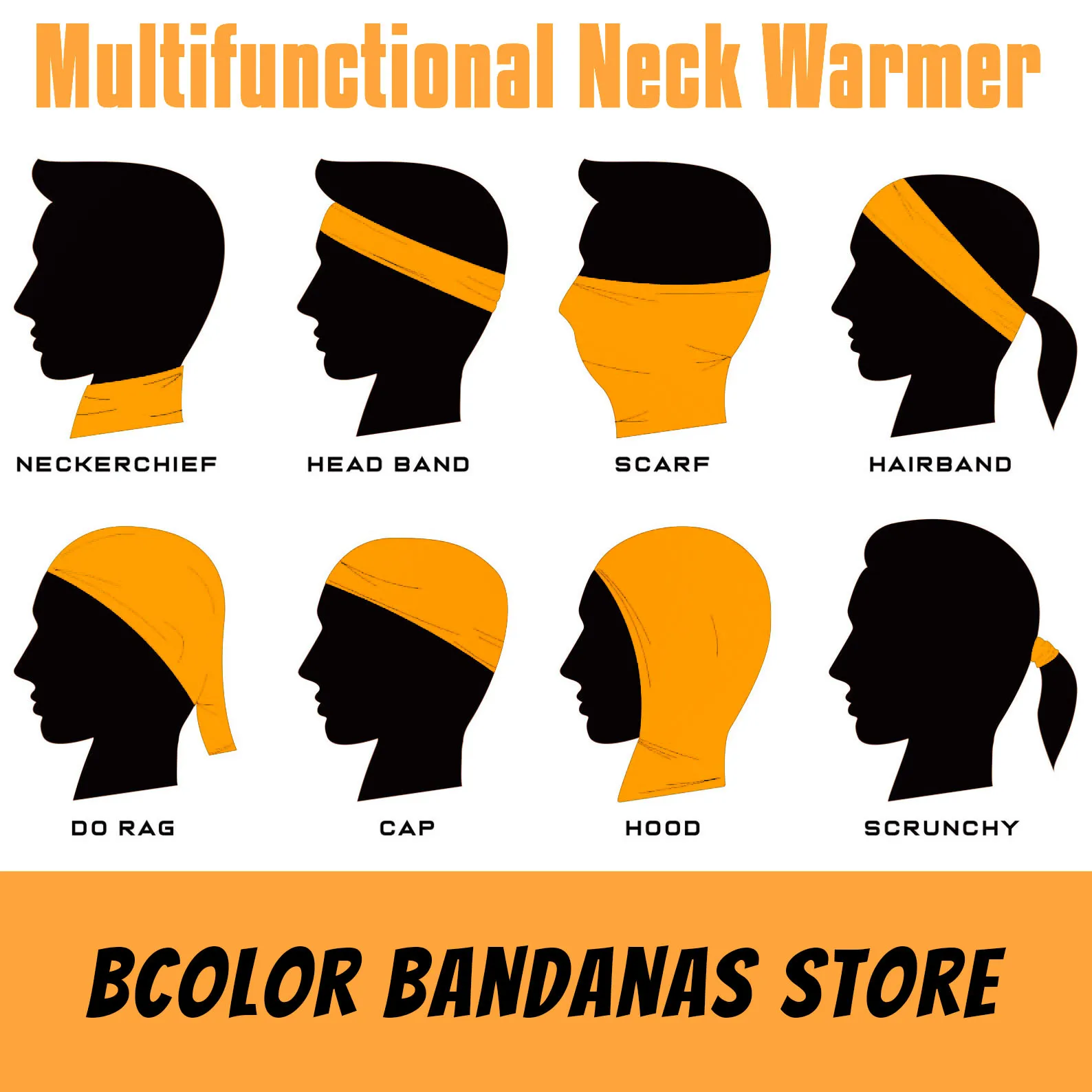 Seamless Riding Face Mask Dustproof Bandana Men Tube Polyester Neck Cover Gaiter Balaclava Women Head Scarf Bike Hiking Headband