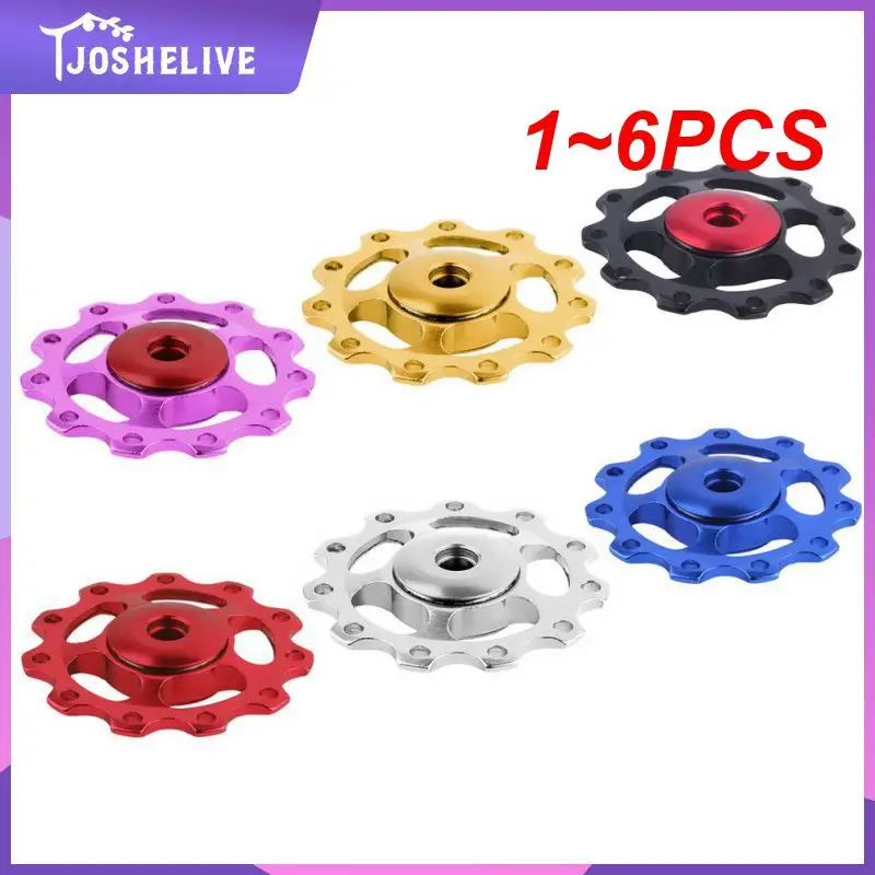 

1~6PCS MTB Rear Derailleur Jockey Wheel Ceramic Bearing Pulley Road Bike Aluminum Alloy Guide Roller Idler Part