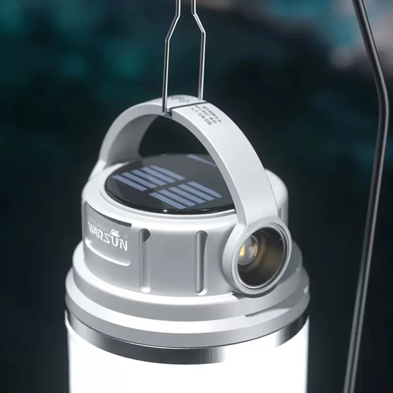Camping lamp 1100 lumen long endurance led solar powerful rechargeable for outdoor sports