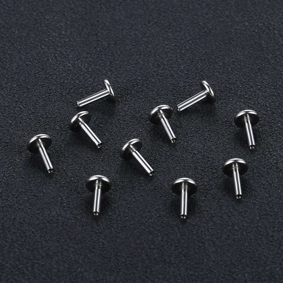 10 Stück/50 Stück G23 Titan Labret Barbell Teile für Lippenpiercing Ohrstecker Innengewinde Piercing Ersatzzubehör – Detail 9