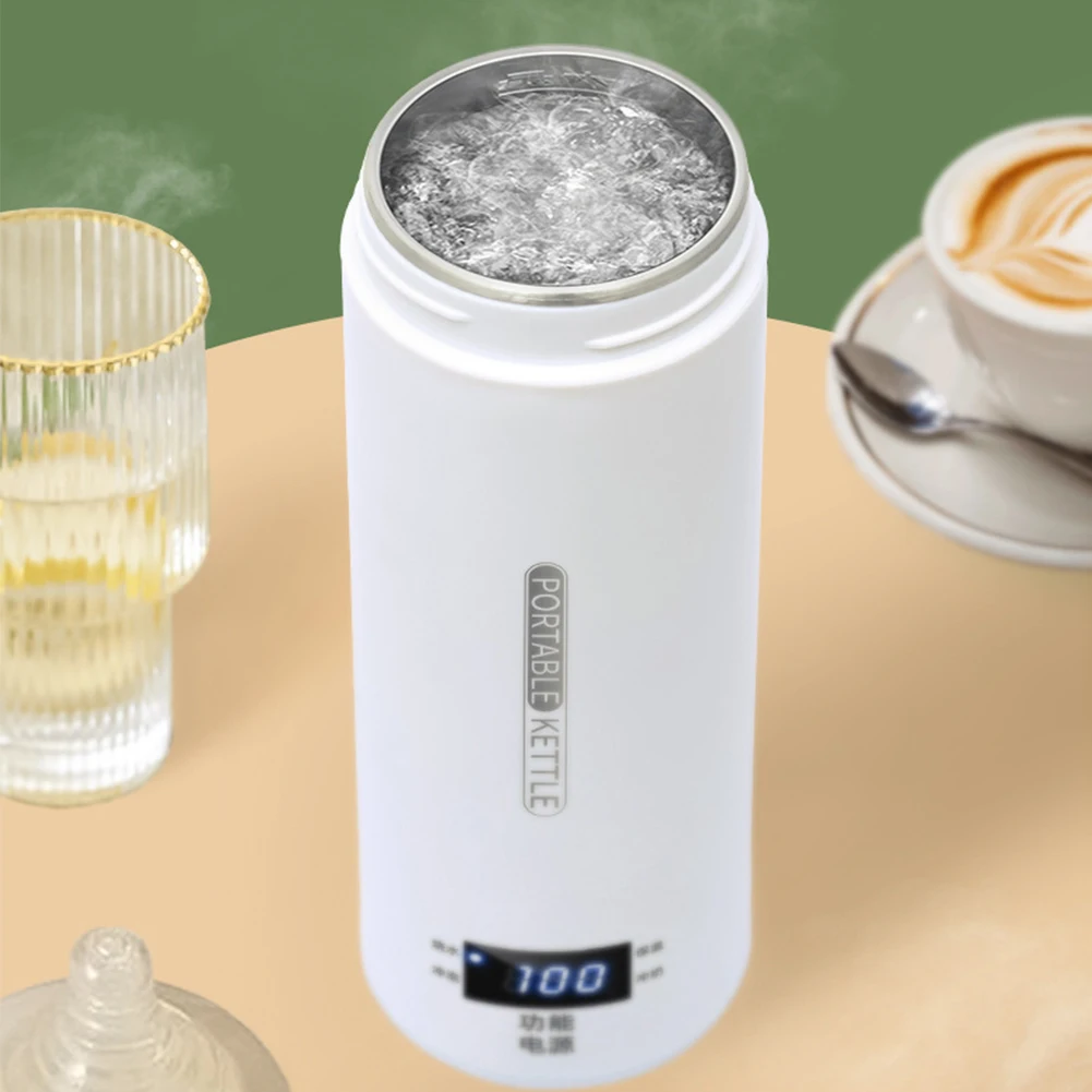 Electric Heating Cup Thermos Bottle Stainless Steel Water Bottle Electric  Kettle Portable Water Boiler Travel Coffee Mug Warmer - AliExpress