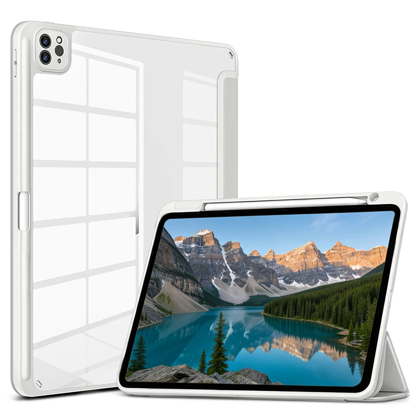 Sleek Pencil Holder Hybrid Case with Clear Back