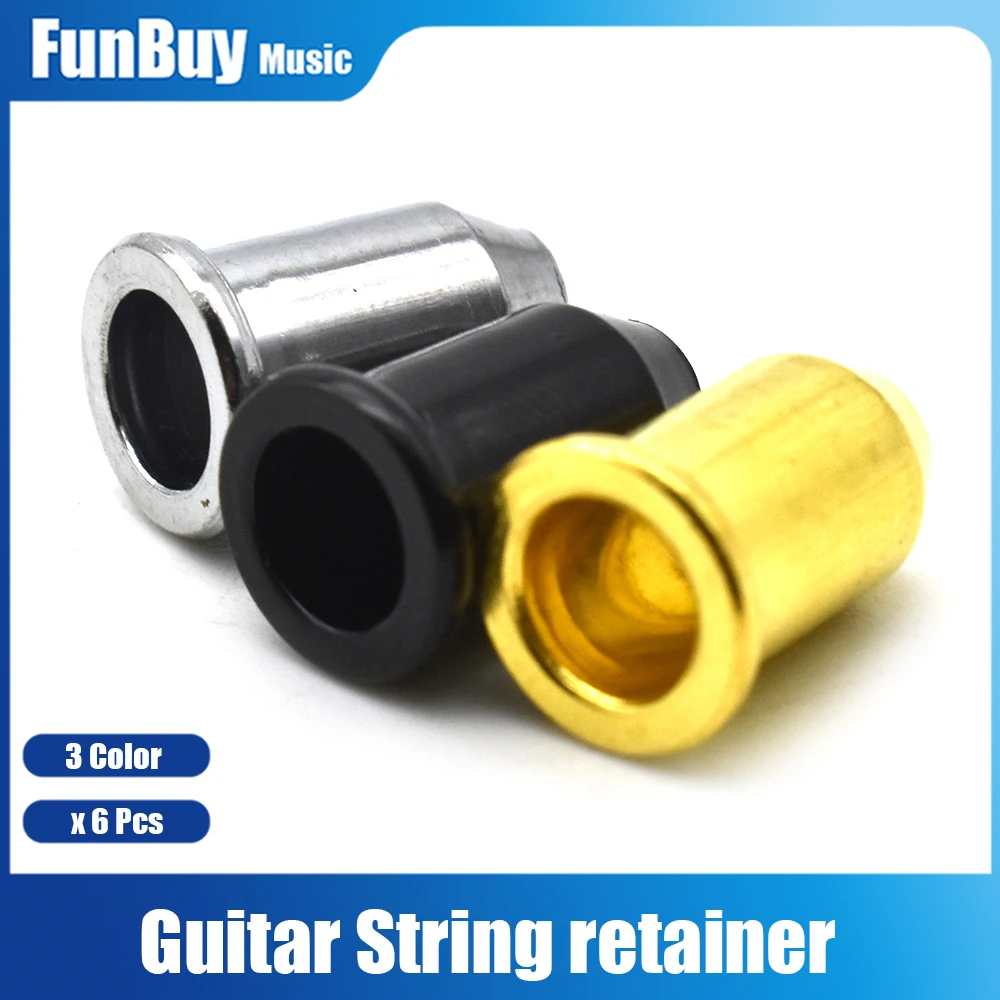 Electric Bass Guitar String Mounting Ferrules Bushing String Retainer Accessories 6Pcs