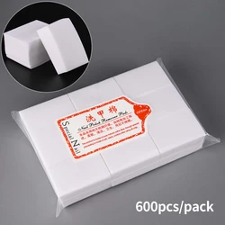 Premium Lint - Free Non - Woven Nail Cleaning Pads - 100% Cotton (600pcs)