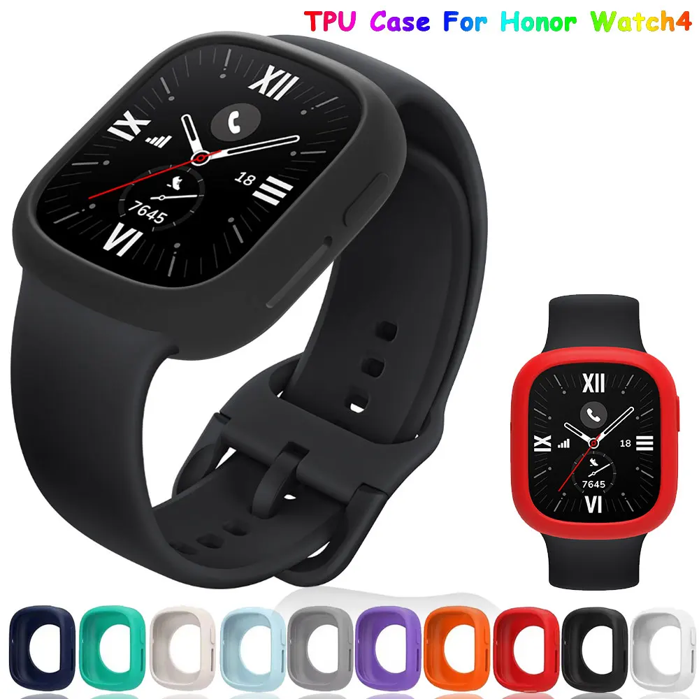 

Silicone Watch Cover For Honor Watch 4 Bumper Shell Protective Case For Huawei Honor Watch4 Protector Smartwatch Accessories