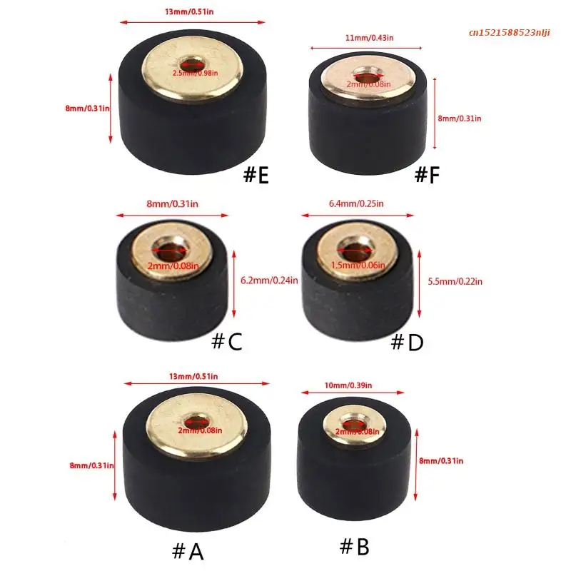 DVD Player CD Player Pinch Roller Recorder Pressure Cassette Copper Core for Sony Player Stereo Recorder Cassette Accessories