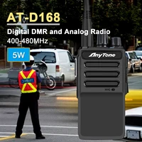 Anytone AT-D168 UHF 400-480MHz Walkie Talkie 5W 256Ch AES256 ARC4 Encryption Digital DMR & Analog DTMF 2Tone 5Tone Two Way Radio 1