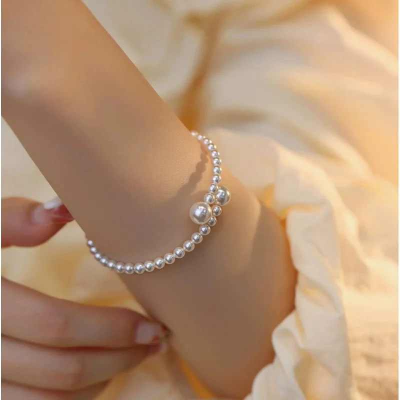 Imitation Pearl Stretchable Bracelet for Women Personalized Fashion Daily Accessories Party Jewelry Birthday Anniversary Gifts