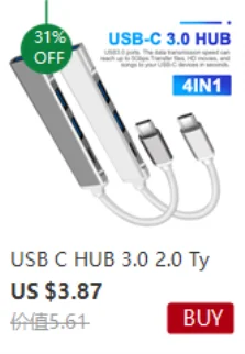 USB C HUB 3.0 Type C 3.1 3/4 Port Multi Splitter Adapter OTG USB for Macbook Pro 13 15 Air Mi Pro HUAWEI PC Accessories
