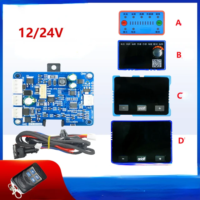 12/24V Standheizung Motherboard-Steuersatz Luft Diesel-Standheizung  Fernbedienung platine LCD-Fernbedienung schalter Zubehör - AliExpress