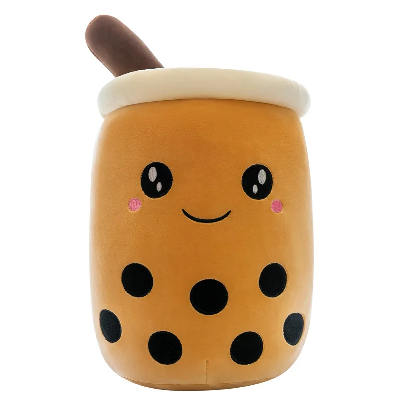 22-70cm Giant Size Bubble Tea Plushies Squishy Milk Tea Boba Pillow Peluche Ice Cream Fruits Juice Drink Bottle Prop Decor Gift 5
