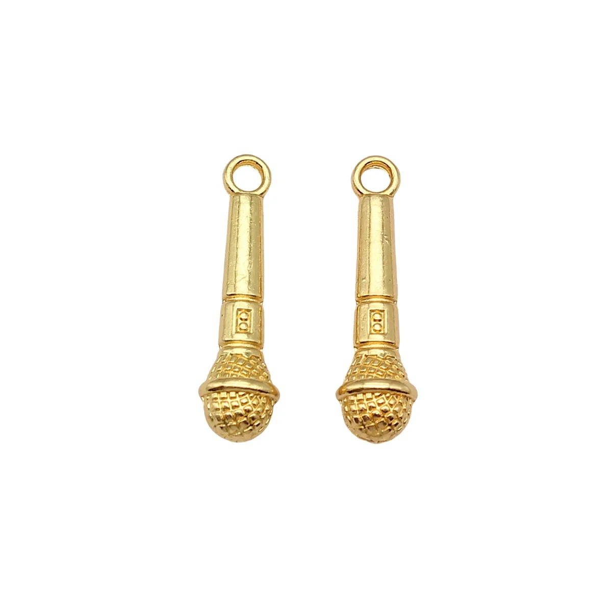 Set of 10 Colorful Zinc Alloy Microphone Charms