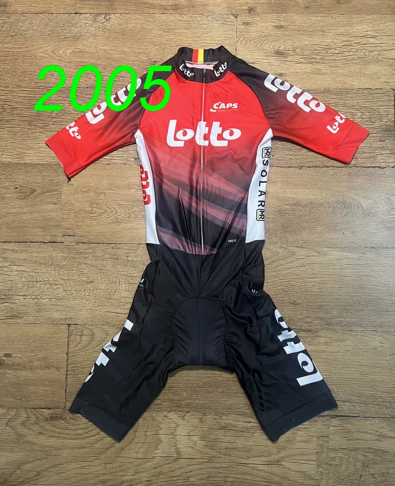 LASER CUT Skinsuit LOTTO TEAM Bodysuit SHORT Cycling Jersey Bike Bicycle Clothing Maillot Ropa Ciclismo