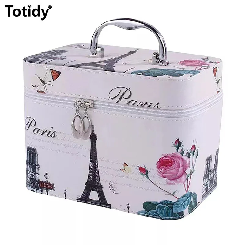 

Korean Cosmetic Bag Pu Multifunctional Waterproof Portable Ladies Cosmetic Case Cosmetic Bag Portable Storage Box Toolbox