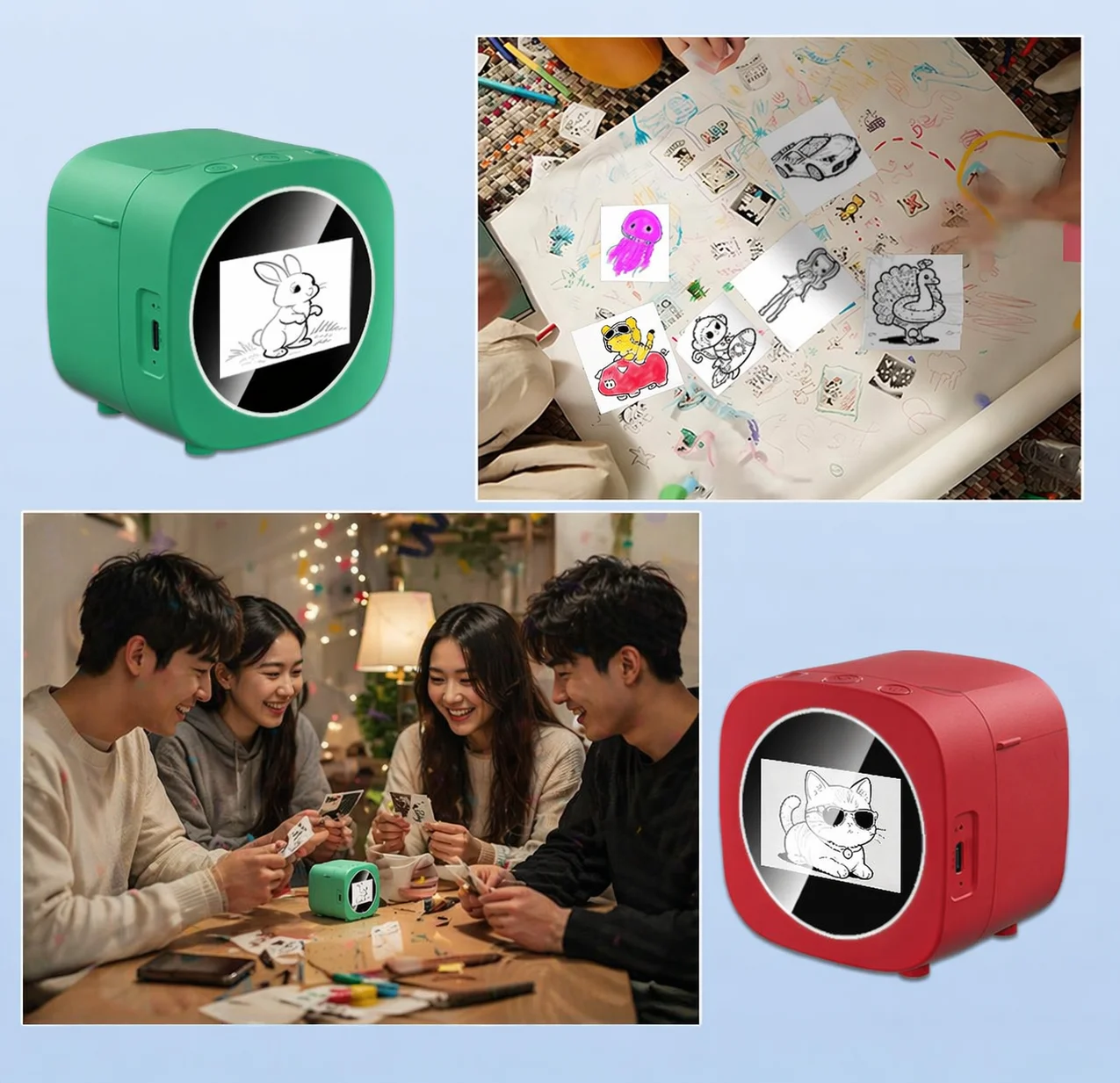 57×25mm 미니 감열지 롤, BPA 프리 잉크 프리 백색 용지, 저널, 사진, 가정용 라벨, AI 프린터 및 일상 사용에 적합