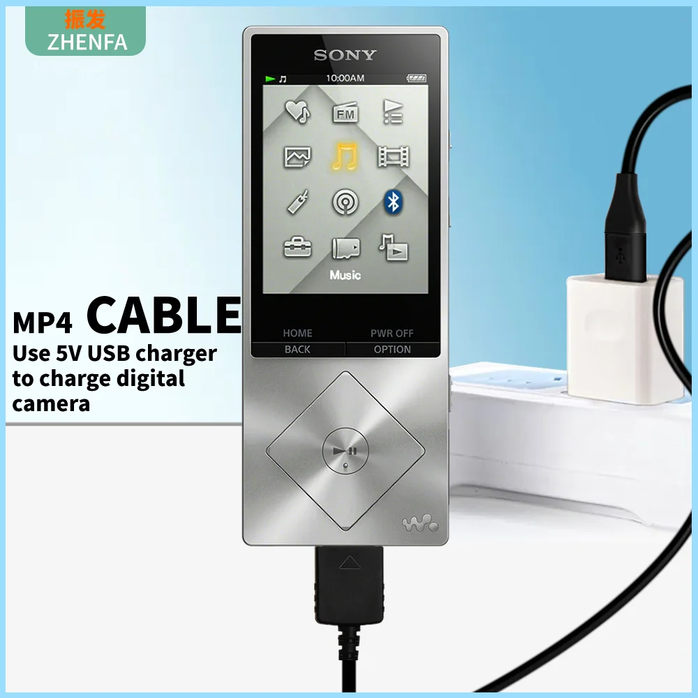 USB Cable For Sony Player MP3 MP4 NWZ-A15 A17 A44 A45 A55 A35 A46 Zx100 Zx300a Walkman Data Cable Charger Zhenfa WMC-NW20MU