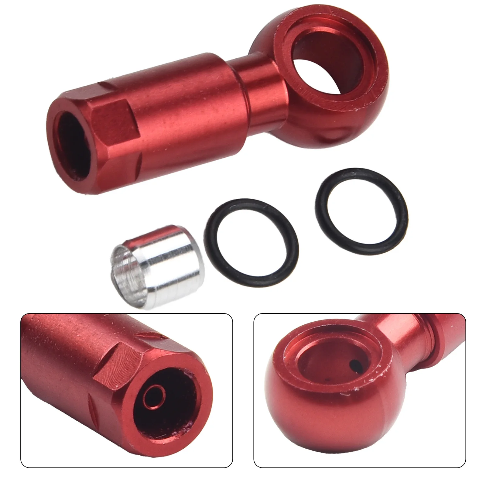 

1pcs Bicycle Olive Connector Aluminum Alloy Bicycle Caliper Connector For-Shimano Hydraulic Brake Hose Accessories