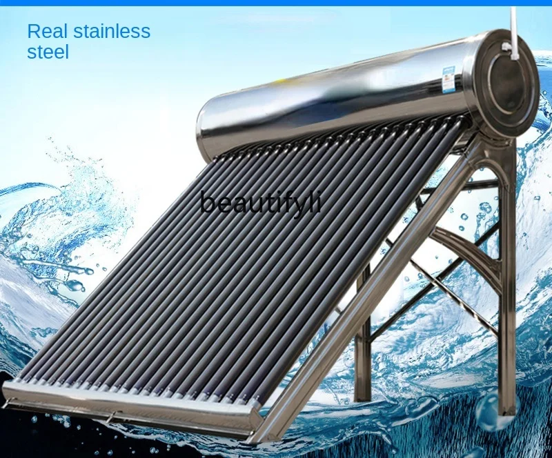 LBX Stainless Steel Solar Water Heater Household Electric Heating  Integrated Automatic Water Feeding Photoelectric Dual-Purpose - AliExpress