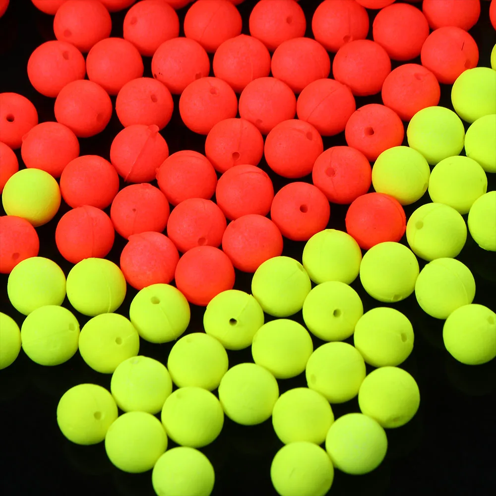100Pcs Fluorescent Foam Traditional Line Group Float Space Beans Stopper  for Sea Carp Fly Fishing Bait Fish Float Tools - AliExpress