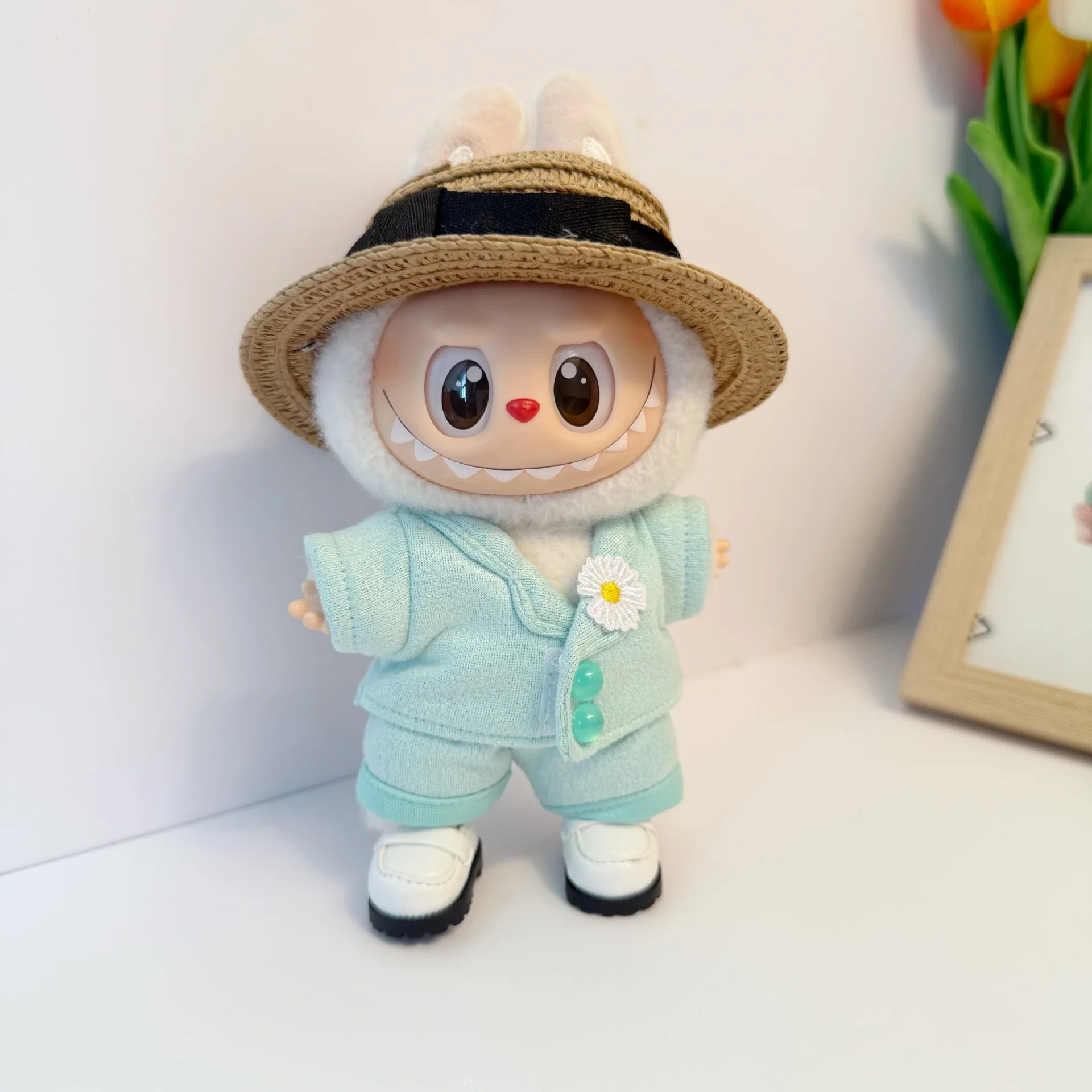 15/17cm LABUBU Doll Outfits: G-Dragon-Inspired Fleece Set