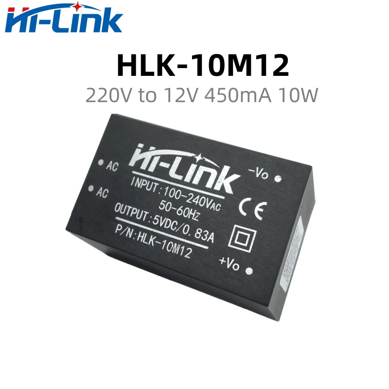 Hi-Link AC-DC Converter HLK-10M12 Power Supply Isolating Power Modules 220V to 12V 10W 0.83A Switching Module HLK-10M12