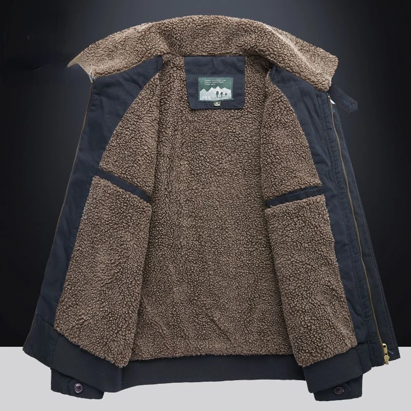 Autumn Winter Men Coat Fleece Bomber Jacket Thick Warm Military Tactical Cotton Jacket High Quality Men Clothing Brand Outerwear