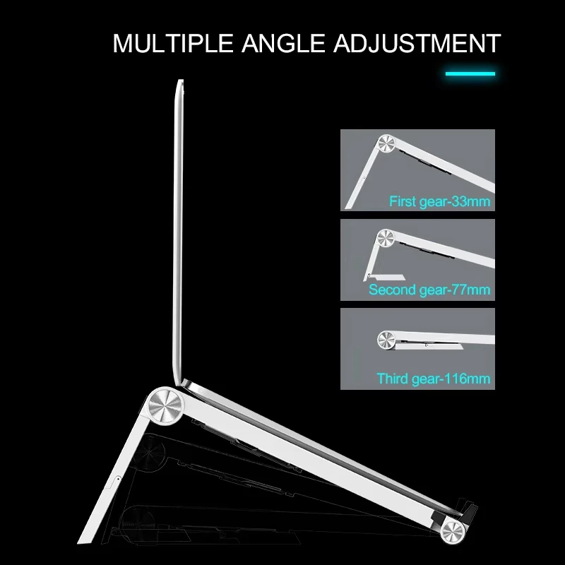 경량 플라스틱 노트북 쿨링 스탠드, 수직 접이식 태블릿 브래킷 홀더 (맥북용) - 휴대용 노트북 스탠드