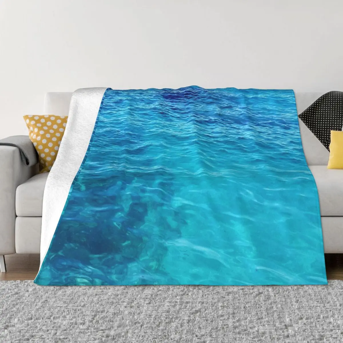 

Calm Turquoise Ocean Throw Blanket Decorative Throw Moving funny gift Blankets