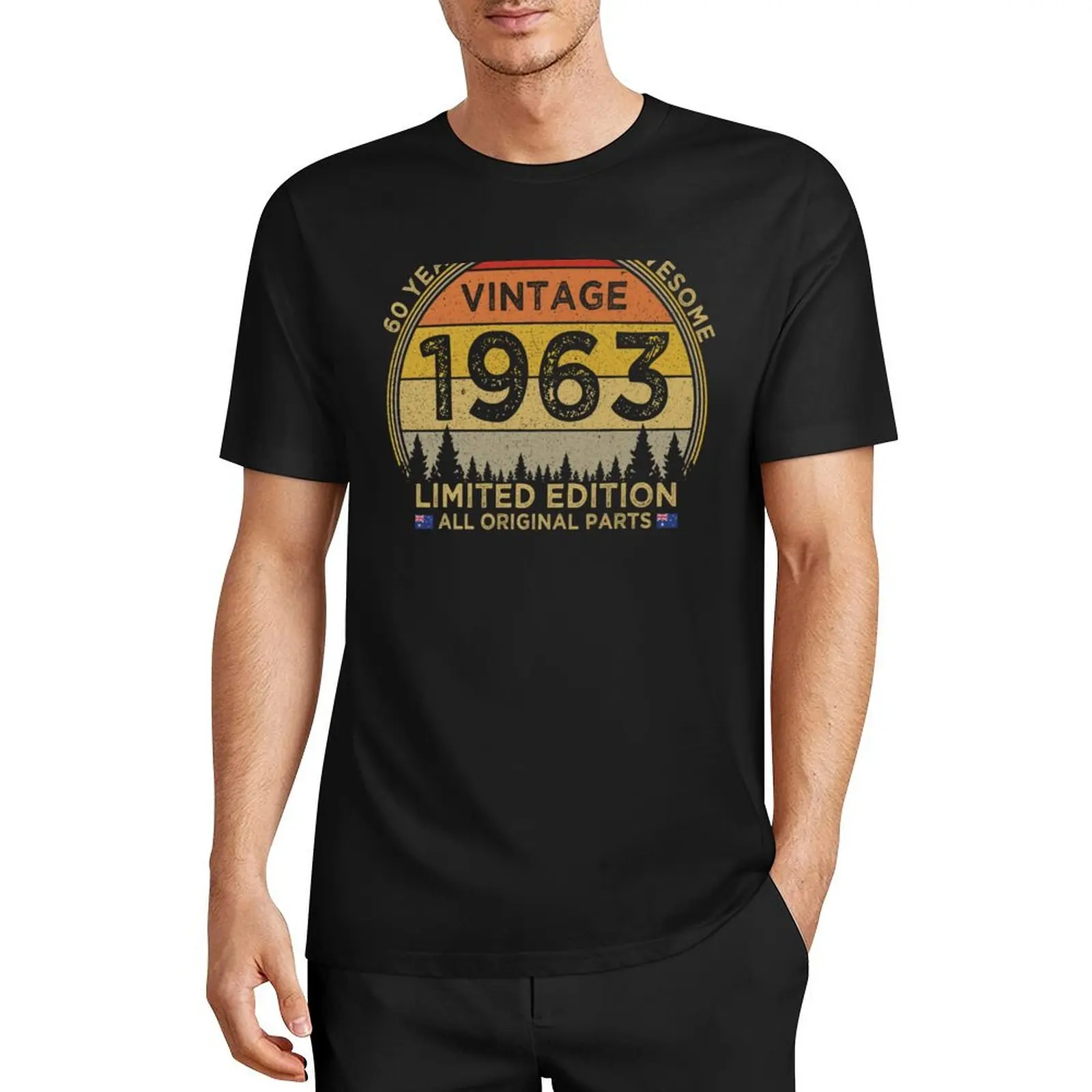 

60th Birthday Vintage 1963 Limited Edition Patriotic Australia T-Shirt oversizeds tops oversized t shirt men