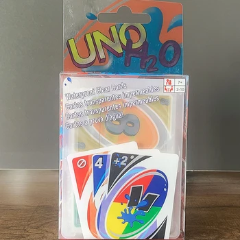 UNO H2O-Jeu de Cartes Transparent en Plastique PVC pour Enfant, Jouets de Société, Cadeaux d'Anniversaire, Nouvelle Collection 1