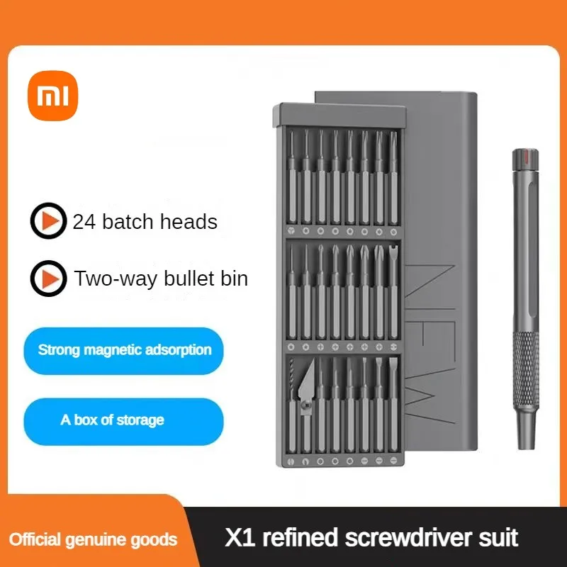 

Xiaomi ATuMan X1 Precision Screwdriver Kit 24pcs Magnetic Alluminum Alloy Bits Screw Driver Portable Maintenance Repair Tools