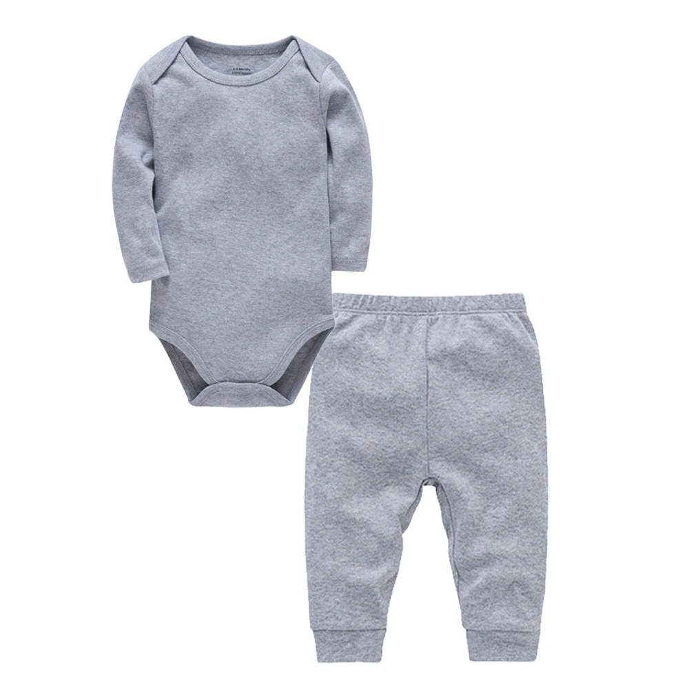 Plain Muslin Baby Romper Set 3