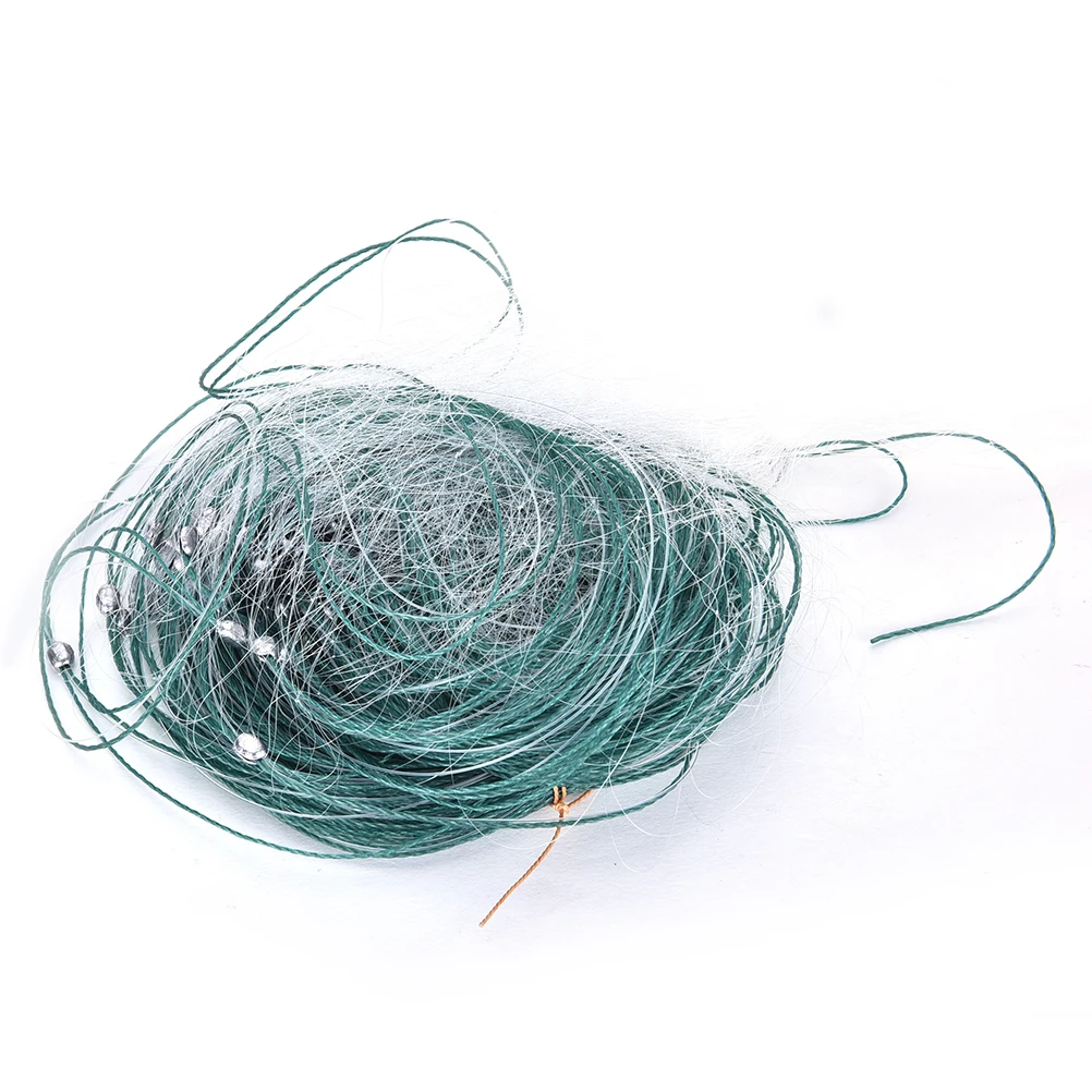 25m 3 Layers Monofilament Gill Fishing Net with Float Fish Trap Fishing Tools