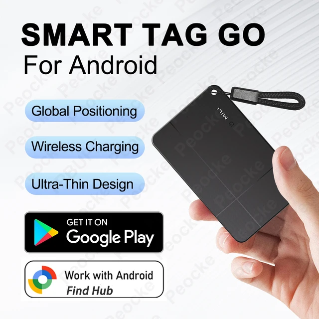 Wallet Anti-loss Card Bags Keys Smart Tag Waterproof with Google Find Hub Bluetooth Ultra-thin Card For Android Wireless Charge